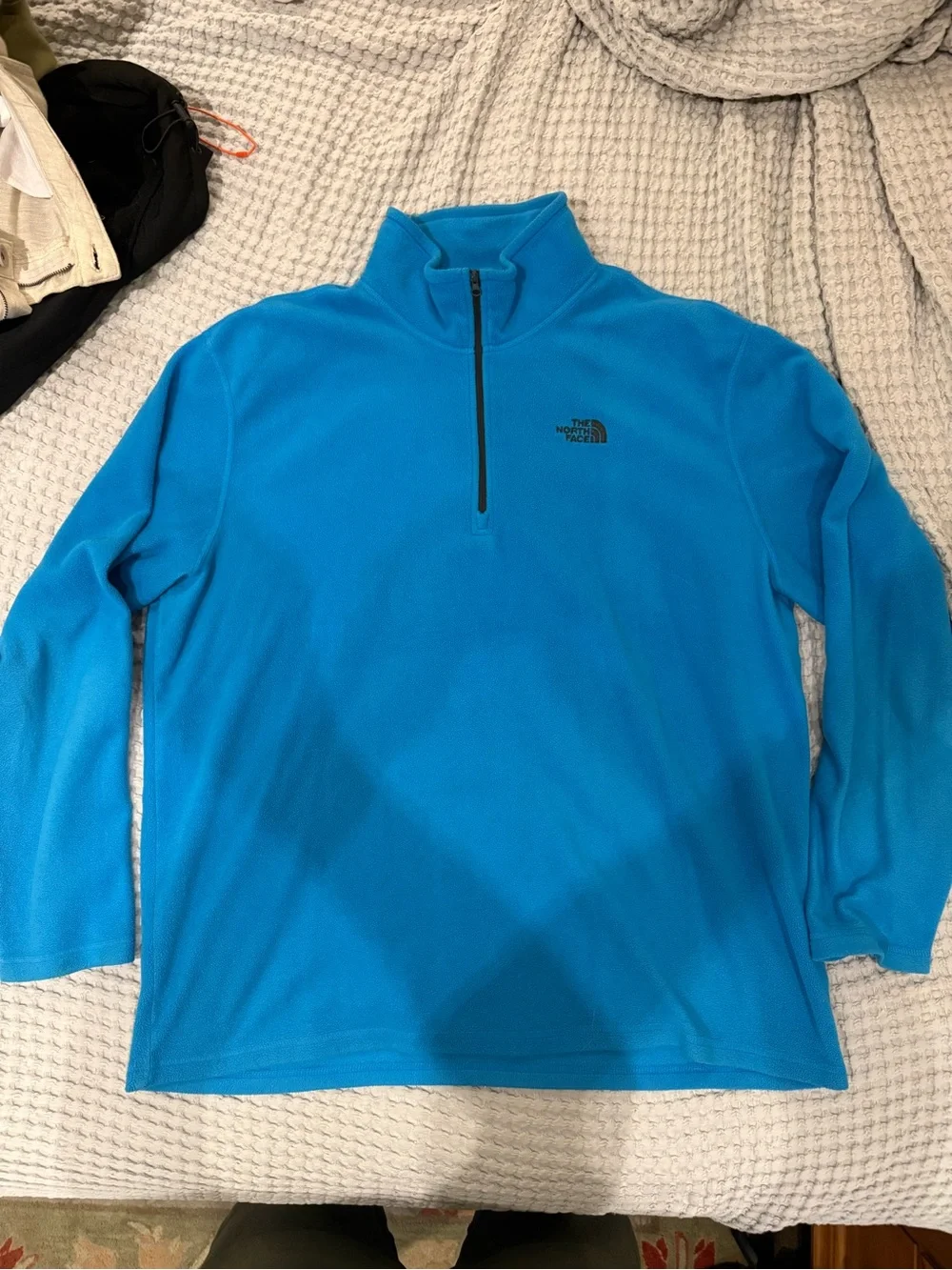 The North Face Turquoise Blue Half-Zip Fleece Pullover TKA 100 Size XL